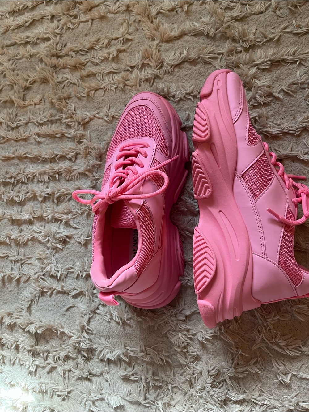Pink tennis shoes
